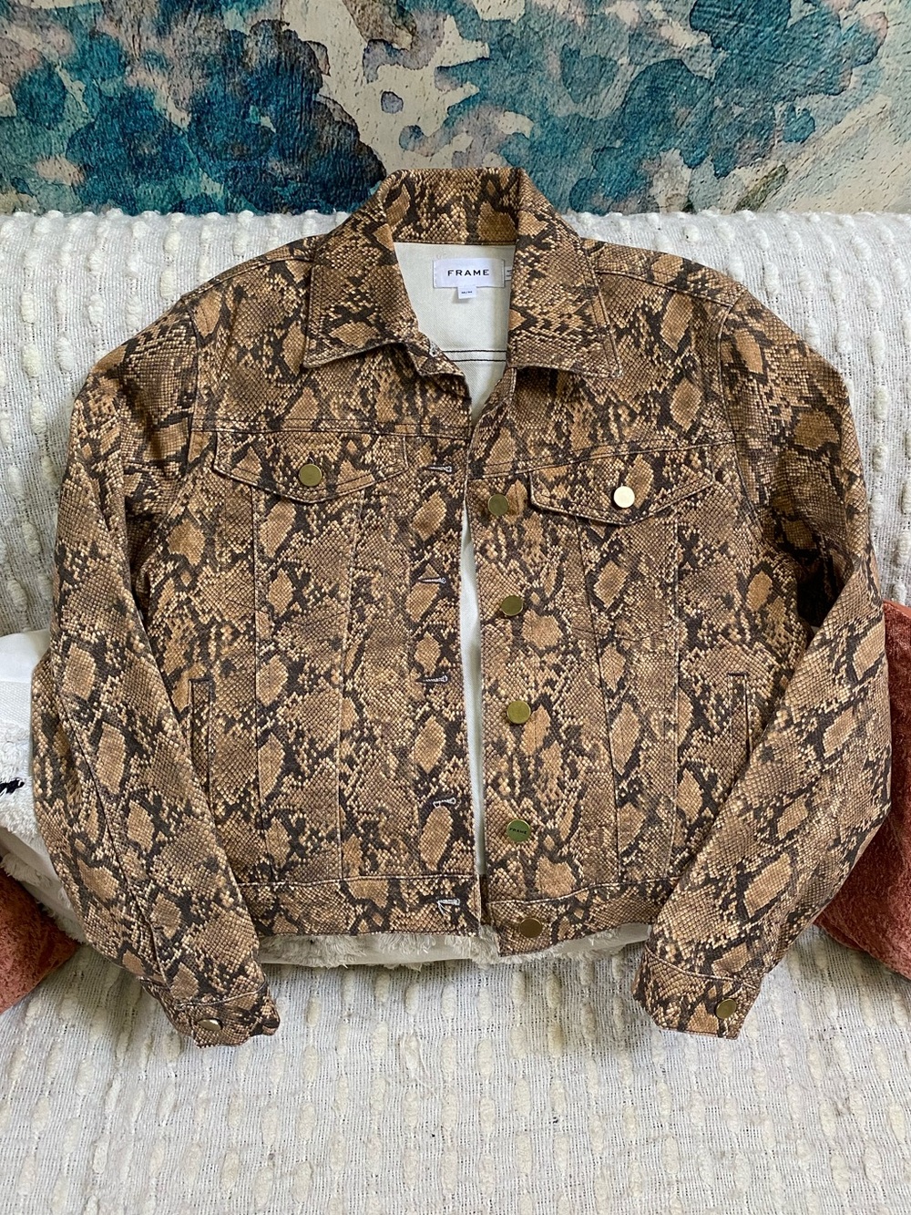 {FRAME Denim} Snake Print Jacket
